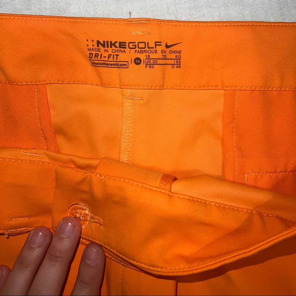 Orange Nike Golf Shorts for Women size 16